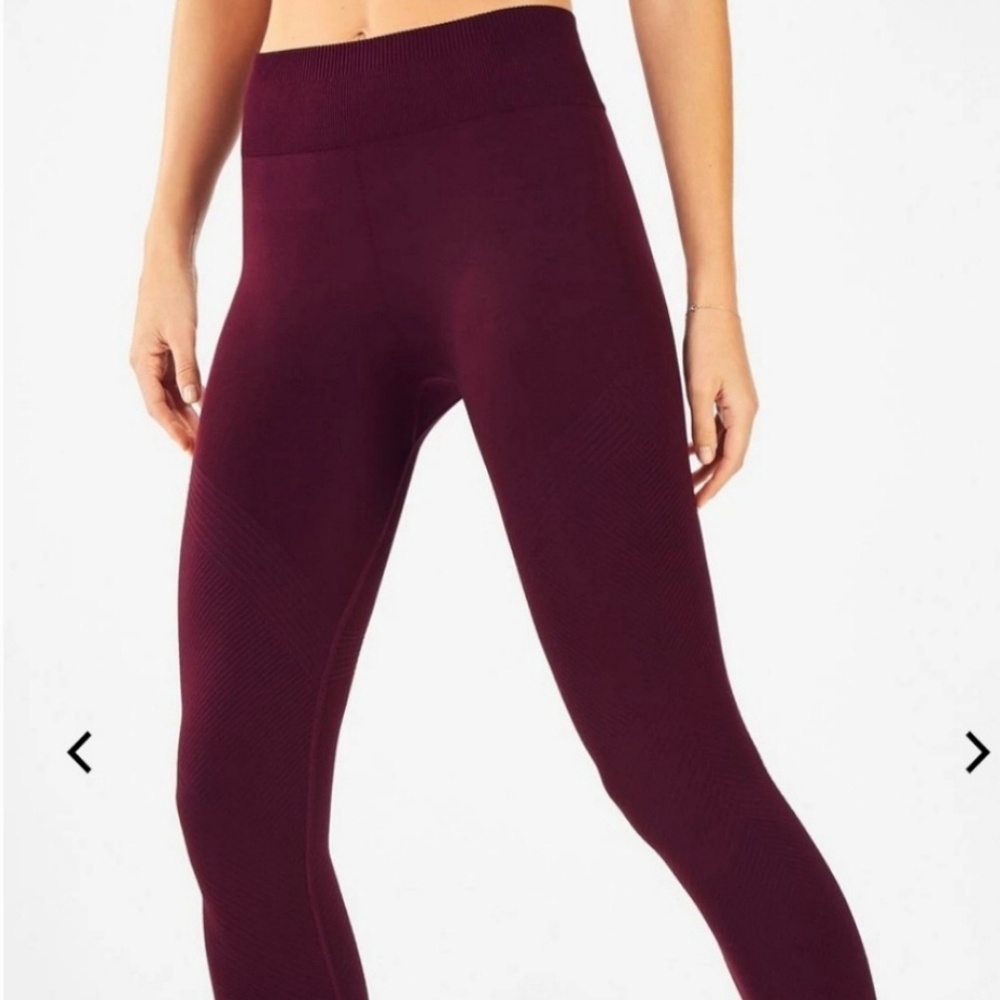 Fabletics burgundy leggings